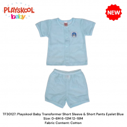 Playskool Baby Transformer Short Sleeve & Short Pant Eyelet Blue TF30127