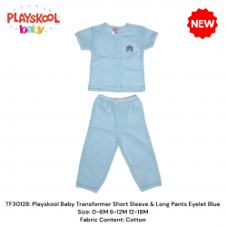 Playskool Baby Transformer Short Sleeve & Long Pant Eyelet Blue TF30128