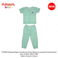 Playskool Baby Transformer Short Sleeve & Long Pant Eyelet Green TF30128