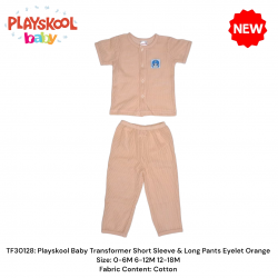 Playskool Baby Transformer Short Sleeve & Long Pant Eyelet Orange TF30128