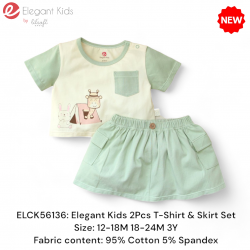 Elegant Kids 2Pcs T-Shirt & Skirt Set ELCK56136