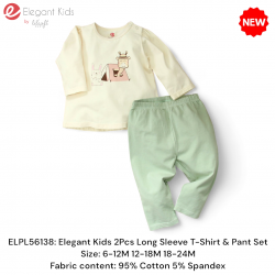 Elegant Kids 2Pcs Long Sleeve T-Shirt & Pant Set ELPL56138