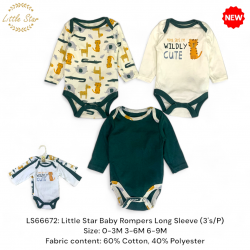Little Star Baby Rompers Long Sleeve (3\'s/P) LS66672