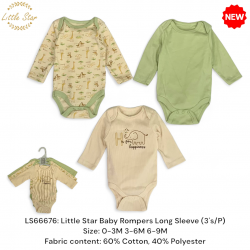 Little Star Baby Rompers Long Sleeve (3\'s/P) LS66676
