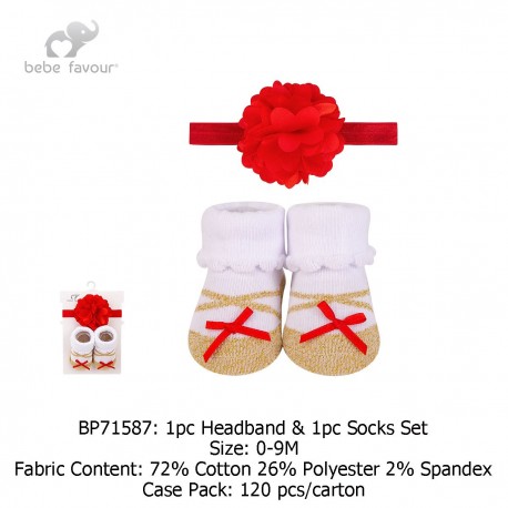 Bebe Favour 1Pc Headband & 1Pc Socks Set BP71587