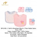 Bebe Favour 2Soft & Absorbent Bibs & 2Pairs Rattle Socks BP41456