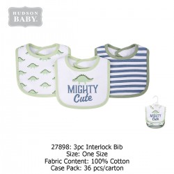 Hudson Baby 3Pcs Interlock Bibs 27898