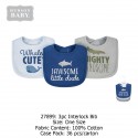 Hudson Baby 3Pcs Interlock Bibs 27899