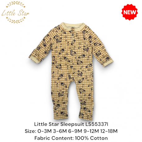 Little Star Baby Zips Sleepsuit LS55337I