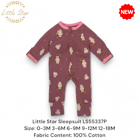 Little Star Baby Zips Sleepsuit LS55337P