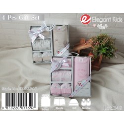 Elegant Kids 4Pcs Baby Gift Set ELV3007P/ELV3007B