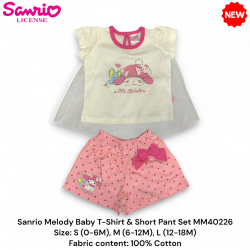 Sanrio Melody Baby T-Shirt & Short Pant Set MM40226