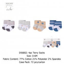 Duck Duck Goose 4Pc Terry Socks D56802