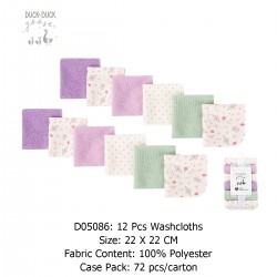 Duck Duck Goose Washcloths (12 Pcs) D05086