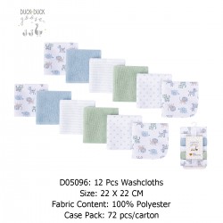 Duck Duck Goose Washcloths (12 Pcs) D05096