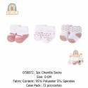 Millie & Myles 3Pc Chenille Socks D56872