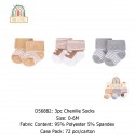 Millie & Myles 3Pc Chenille Socks D56882