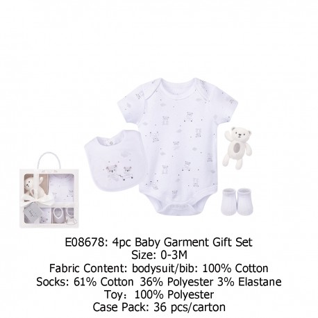 Rock A Bye Baby 4Pc Baby Garment Gift Set E08678