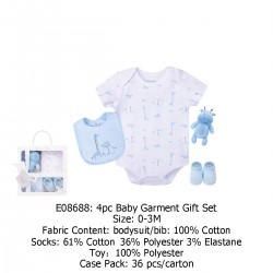 Rock A Bye Baby 4Pc Baby Garment Gift Set E08688