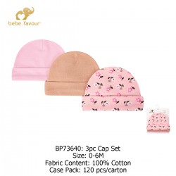 Bebe Favour Baby Cap Set (3\'s/Pack) BP73640