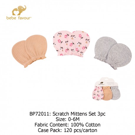 Bebe Favour Scratch Mittens Set 3Pc BP72011