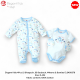 Elegant Kids 4Pcs LS Sleepsuit, SS Bodysuit, Mittens & Booties ELS456376