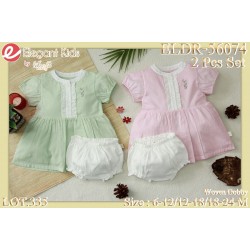 Elegant Kids 2Pcs Dress & Diaper Cover Set ELDR56074