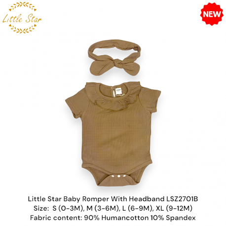 Little Star Baby Rompers With Headband LSZ2701G/LSZ2701P/LSZ2701B