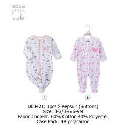 Duck Duck Goose 1Pcs Sleepsuit (Buttons) D00421A/D00421B