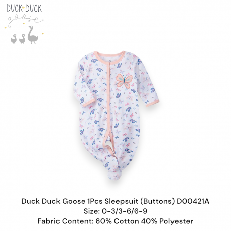 Duck Duck Goose 1Pcs Sleepsuit (Buttons) D00421A/D00421B