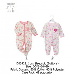 Duck Duck Goose 1Pcs Sleepsuit (Buttons) D0043A/D00423B