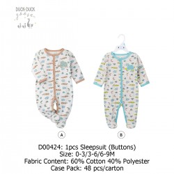 Duck Duck Goose 1Pcs Sleepsuit (Buttons) D00424A/D00424B