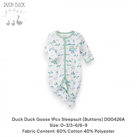 Duck Duck Goose 1Pcs Sleepsuit (Buttons) D00426A/D00426B