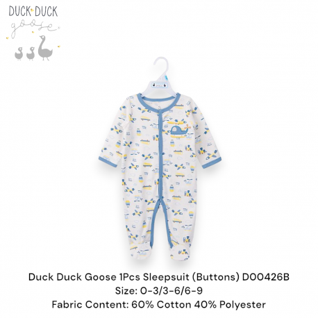 Duck Duck Goose 1Pcs Sleepsuit (Buttons) D00426A/D00426B