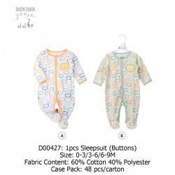 Duck Duck Goose 1Pcs Sleepsuit (Buttons) D00427A/D00427B