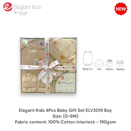 Elegant Kids 4Pcs Baby Gift Set ELV3019
