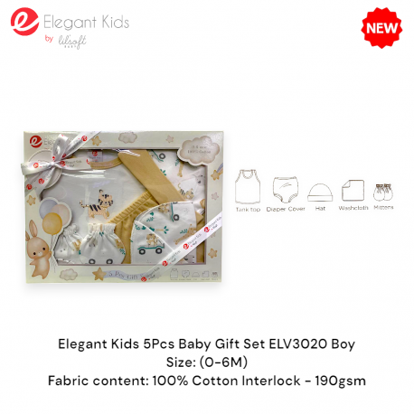 Elegant Kids 5Pcs Baby Gift Set ELV3020