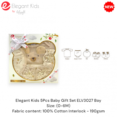 Elegant Kids 5Pcs Baby Gift Set ELV3027