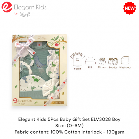 Elegant Kids 5Pcs Baby Gift Set ELV3028