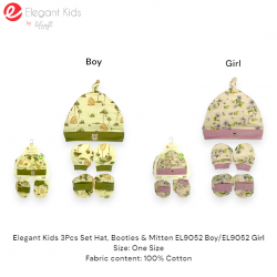 Elegant Kids 3Pcs Set Hat, Booties & Mitten EL9052