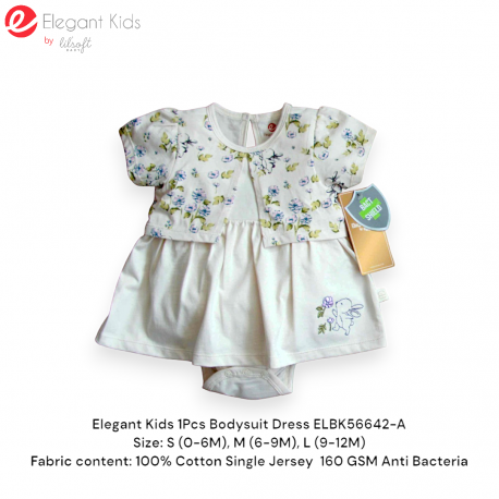 Elegant Kids 1Pcs Bodysuit Dress ELBK56642A/ELBK56642B