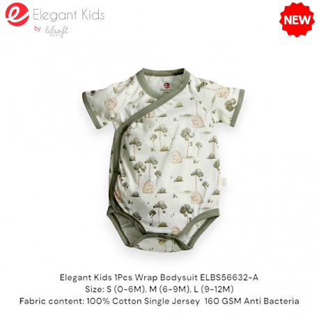 Elegant Kids 1Pcs Wrap Bodysuit ELBS56632A/ELBS56632B