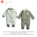 Elegant Kids 1Pcs Sleepsuit With Collar ELSF56639A/ELSF56639B