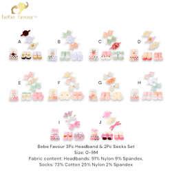 Bebe Favour 3Pc Headband & 2Pc Socks Set