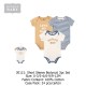 Hudson Baby Short Sleeve Bodysuit 3Pc Set 24461/30121/30079/29839/29863/29917/29911/30137/29935