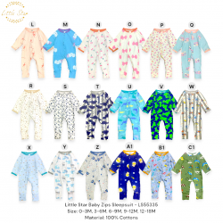 Little Star Baby Sleepsuit Zip LS55335