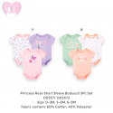 Princess Rose Short Sleeve Bodysuit 3Pc Set
