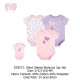 Princess Rose Short Sleeve Bodysuit 3Pc Set_229096