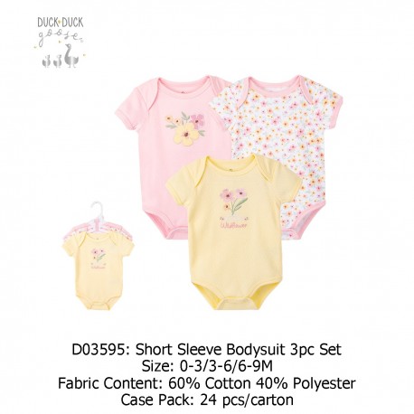 Duck Duck Goose 3Pcs Short Sleeve Bodysuit