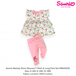 Sanrio Melody Short Sleeves T-Shirt & Long Pant Set MM40238